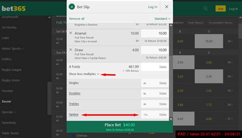 how to place a yankee bet on bet365